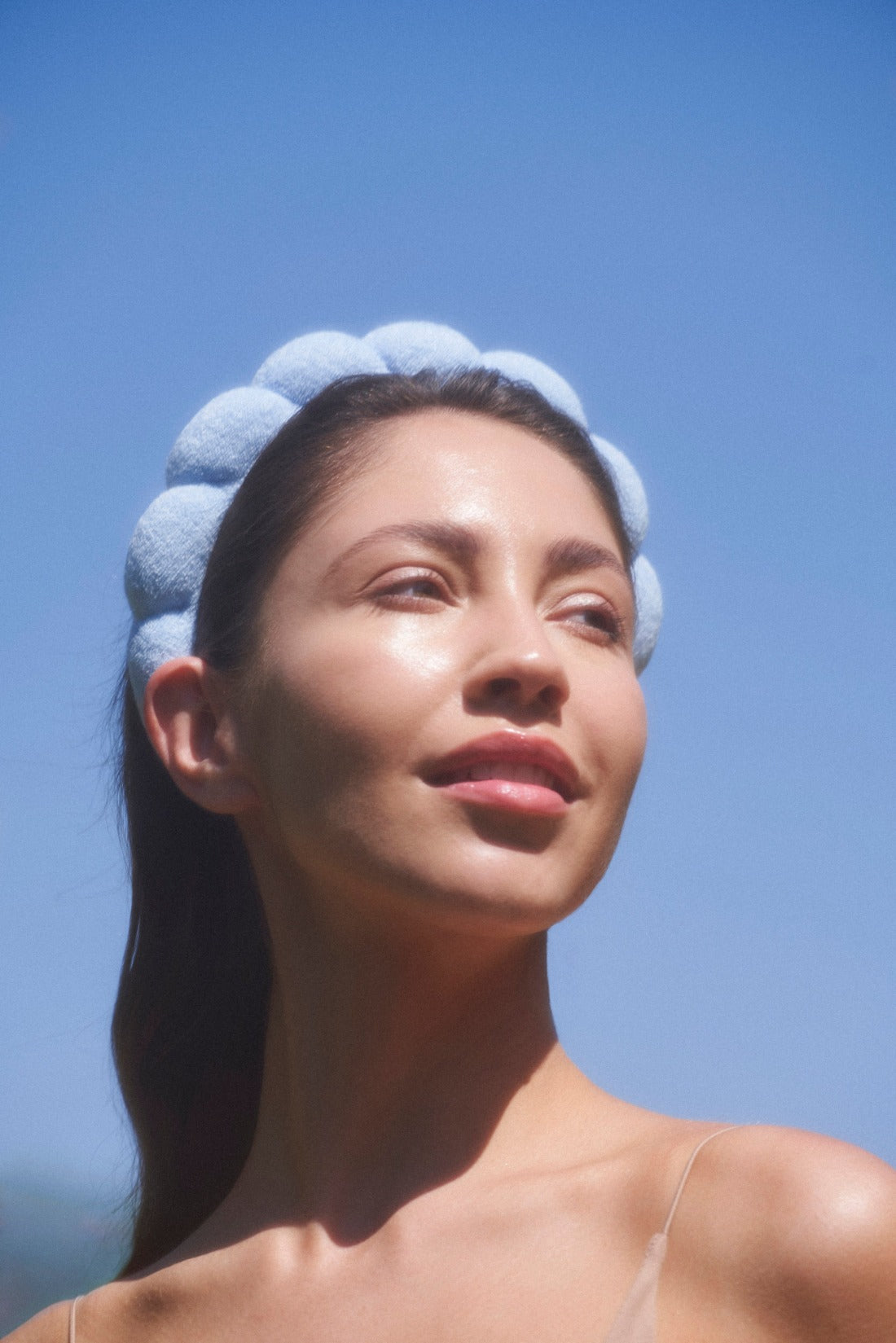 ICONIC HEADBAND - niebieska opaska do włosów
