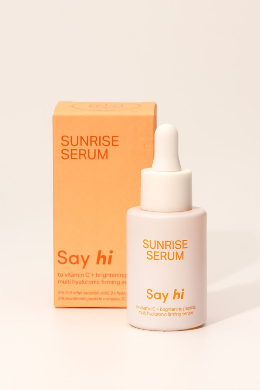 Sunrise Serum, Say hi serum, serum ujędrniające, serum wegańskie, serum przeciwzmarszczkowe, serum rozświetlające, serum z witaminą C, serum na dzień, serum do cery normalnej, serum do cery dojrzałej, serum do cery wrażliwej, serum do cery suchej, serum z peptydami, najlepsze serum, serum do twarzy, pielęgnacja twarzy, pielęgnacja przeciwzmarszczkowa, pielęgnacja ujędrniająca, pielęgnacja z witaminą C